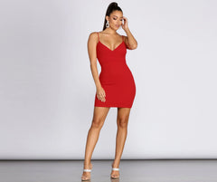 Sassy Straps Crepe Mini Dress