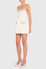Majestic Masquerade Mini Dress White