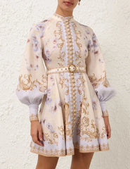 Hypnotic Buttoned Mini Dress