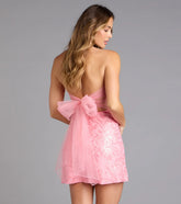 Wrapped In Glam Bow Back Sequin Dress