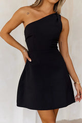 With Flair One Shoulder Mini Dress