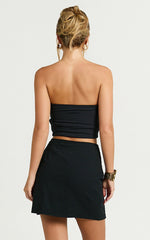 Chevy Mini Skirt - Wrap Skirt in Black
