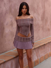 Luci-Mini-Skirt-Taupe