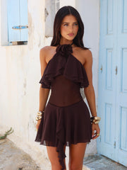 Lydii-Mini-Dress-Chocolate-Brown