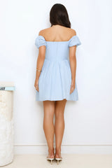Rosebud Radiance Off Shoulder Mini Dress Ivory