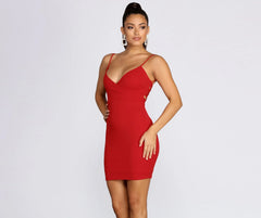 Sassy Straps Crepe Mini Dress