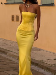 Sola-Satin-Corset-Yellow