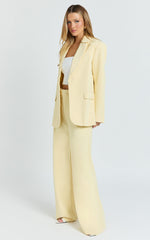 Selena Blazer - Oversized Single Breasted Blazer in Lemon