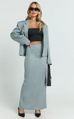 Willow Blazer - Oversized Boxy Short Blazer in Grey